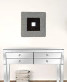 19" X 19" X 2.5" Modern Brown And Gray Ribbed Square Wall Art - Homeroots