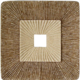 19" X 19" X 2.5" Brown Concave Square Double Layer Ribbed Wall Plaque - Homeroots - Flyclothing LLC