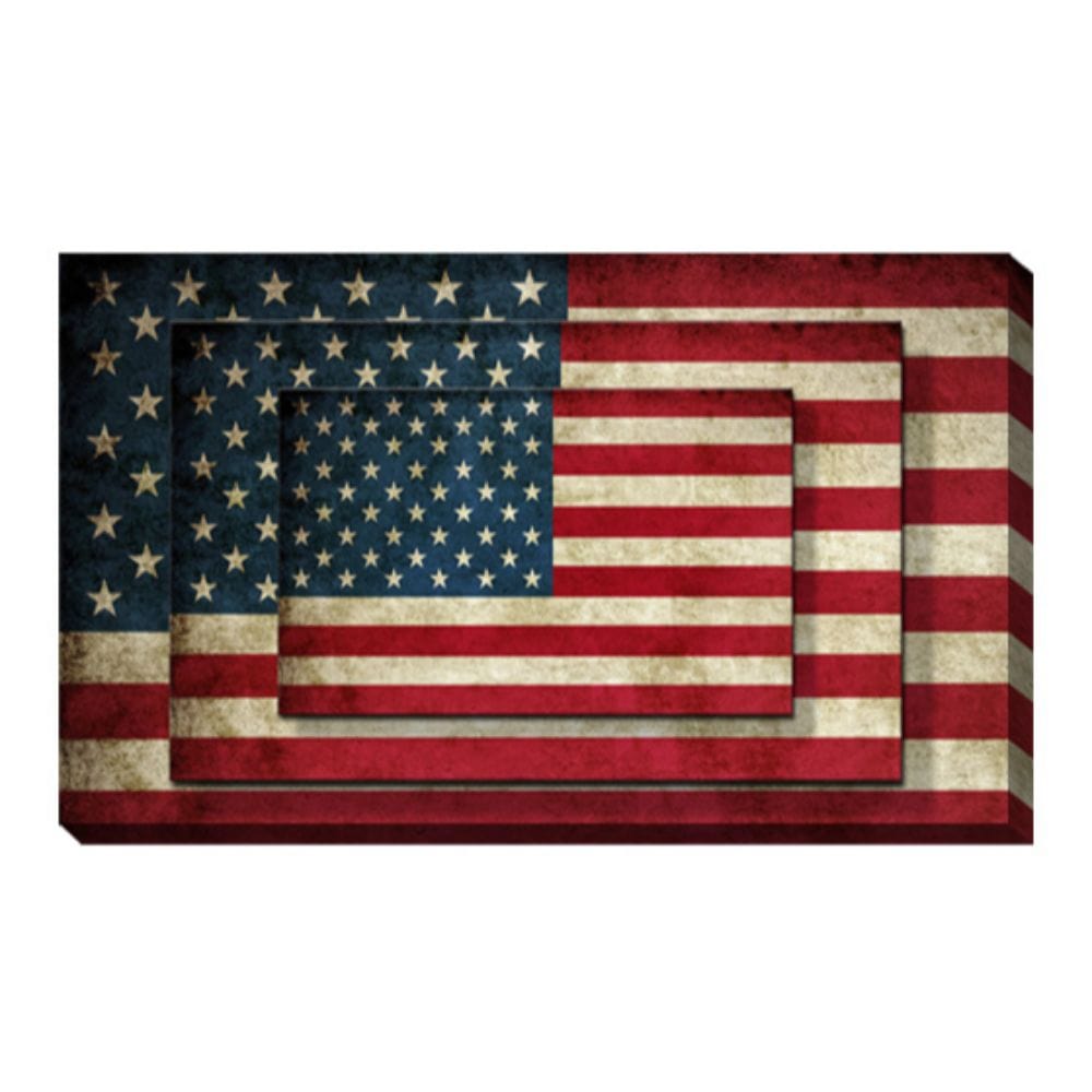 Set Of Four American Flag Print Wall Art - Homeroots - Flyclothing LLC
