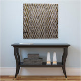 24" X 24" X 1" Raw Wood Look Silver Finish Square Wall Art Medium - Homeroots - Flyclothing LLC