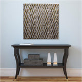 24" X 24" X 1" Raw Wood Look Silver Finish Square Wall Art Medium - Homeroots