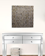 24" X 24" X 1" Raw Wood Look Silver Finish Square Wall Art Medium - Homeroots - Flyclothing LLC
