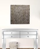 24" X 24" X 1" Raw Wood Look Silver Finish Square Wall Art Medium - Homeroots