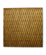 1 x 24 x 24 Gold Metallic Ridge - Wall Art Wood Wall Art - Homeroots - Flyclothing LLC