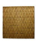 1 x 24 x 24 Gold Metallic Ridge - Wall Art Wood Wall Art - Homeroots