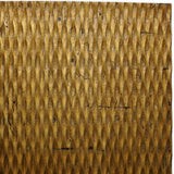 1 x 24 x 24 Gold Metallic Ridge - Wall Art Wood Wall Art - Homeroots - Flyclothing LLC
