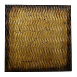 24" X 24" X 1" Raw Wood Look Gold Finish Square Wall Art Medium - Homeroots - Flyclothing LLC
