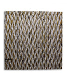 36" X 36" X 1" Raw Wood Look Silver Finish Square Wall Art - Homeroots