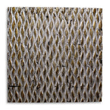 36" X 36" X 1" Raw Wood Look Silver Finish Square Wall Art - Homeroots - Flyclothing LLC