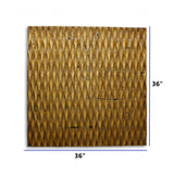 36" X 36" X 1" Raw Wood Look Gold Finish Square Wall Art - Homeroots - Flyclothing LLC