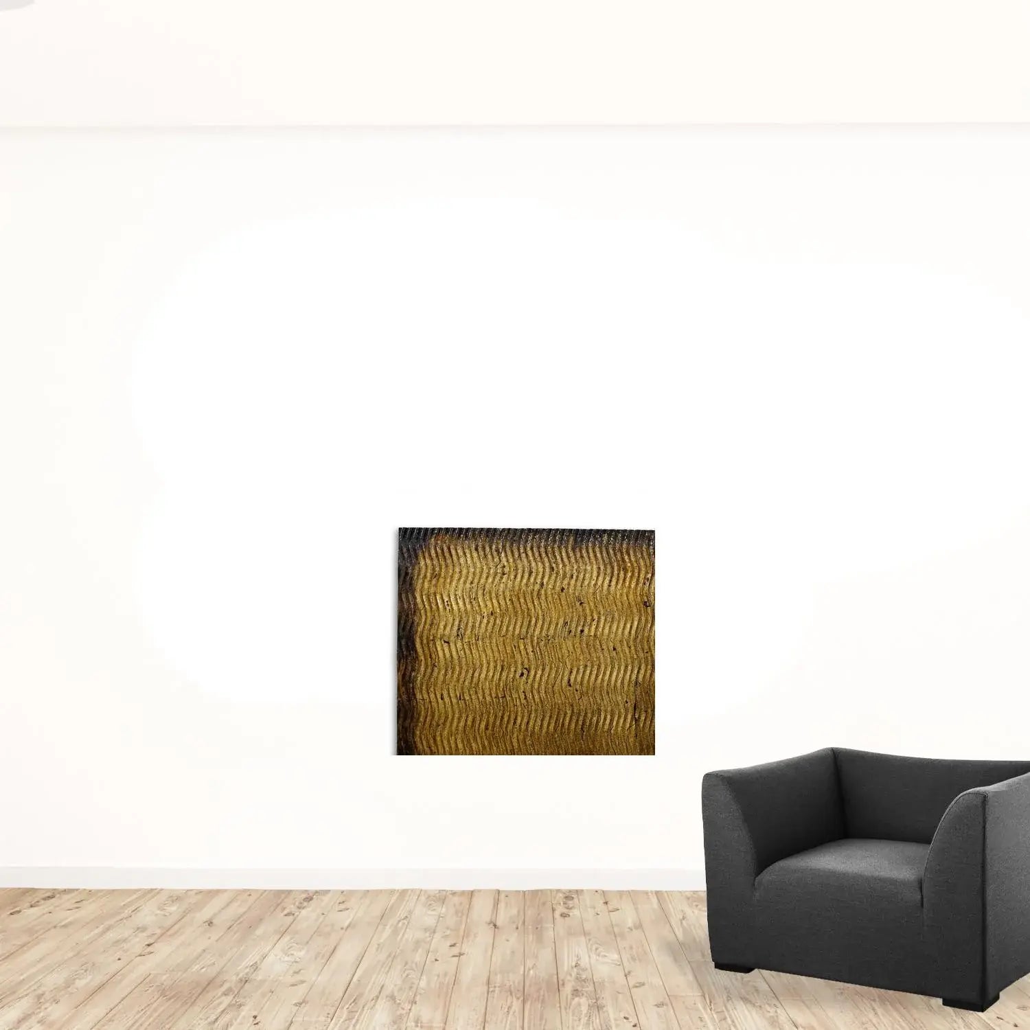 Bronze Metallic Ridge Wood Wall Art - Homeroots - Flyclothing LLC