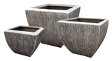 Large Distressed And Ribbed Flower Pot Planter - Homeroots