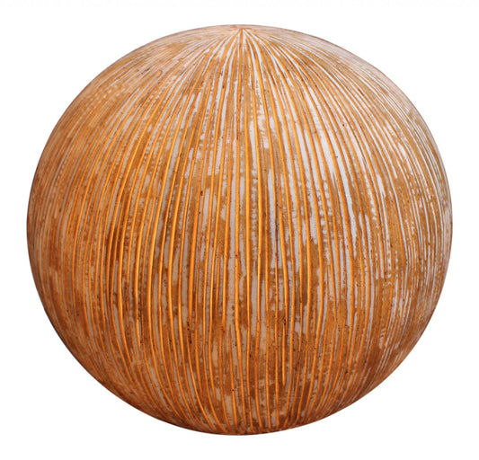 1 X 16 X 14 Sandstone Ribbed Finish Outdoor Light - Ball - Homeroots