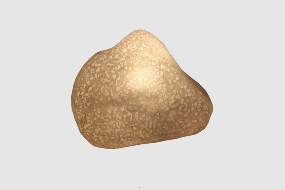 1 X 12 X 10 Sandstone Glass Pieces Polished Stone With Outdoor Light - Homeroots