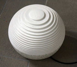 1 X 14 X 12 White Round With Lines And Light - Outdoor Ball - Homeroots - Flyclothing LLC