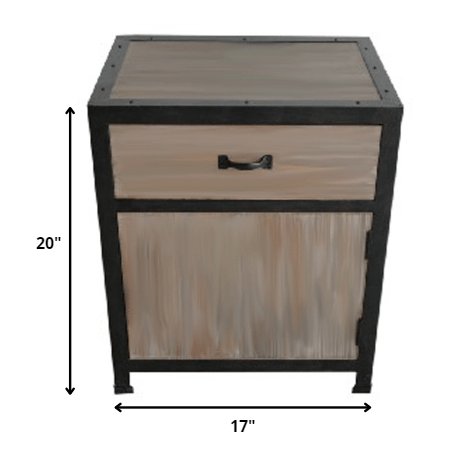 20" Brown Solid Wood End Table With Drawer - Homeroots - Flyclothing LLC