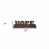 6" X 23" X 3" Brown Wood Decor Clock - Homeroots - Flyclothing LLC