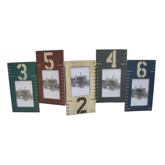 1" X 33" X 20" Multi Color Wooden  Photo Frame - Homeroots