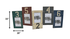 1" X 33" X 20" Multi Color Wooden  Photo Frame - Homeroots