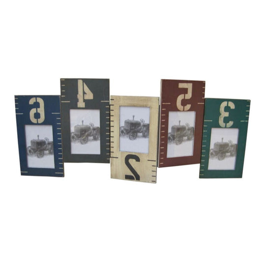 1" X 33" X 20" Multi Color Wooden  Photo Frame - Homeroots
