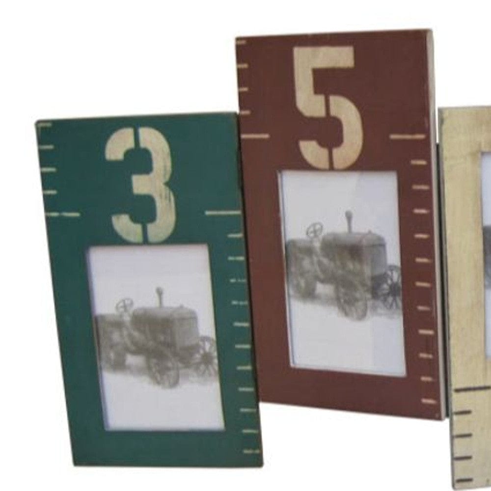 1" X 33" X 20" Multi Color Wooden  Photo Frame - Homeroots