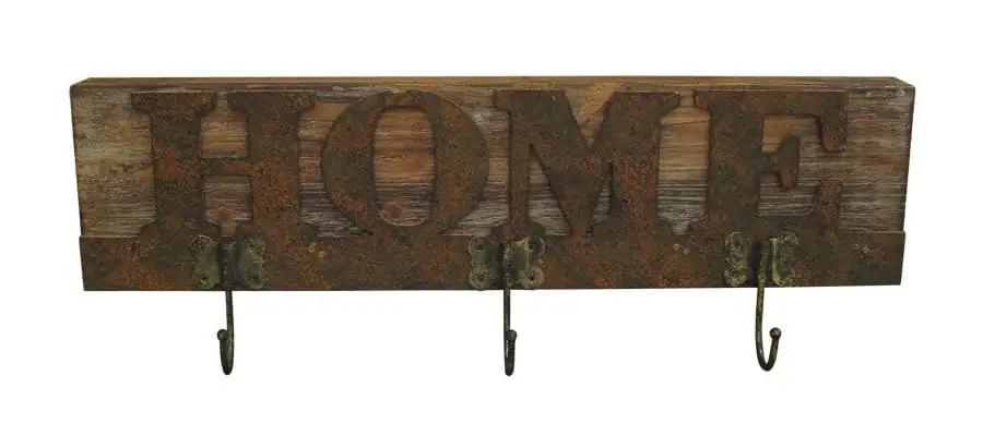 20" X 23" X 5" Brown Wooden Plaque - Homeroots - Flyclothing LLC