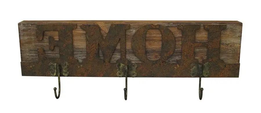 20" X 23" X 5" Brown Wooden Plaque - Homeroots - Flyclothing LLC