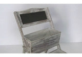 10" Gray Solid Wood Indoor Outdoor Planter Box - Homeroots