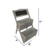 10" Gray Solid Wood Indoor Outdoor Planter Box - Homeroots