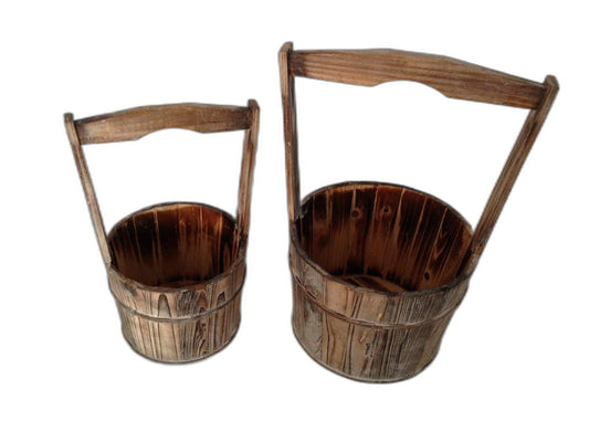 10 X 10" Brown, Wood Garden Planter - 2 Piece - Homeroots
