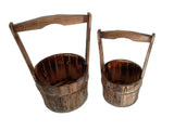 10 X 10" Brown, Wood Garden Planter - 2 Piece - Homeroots