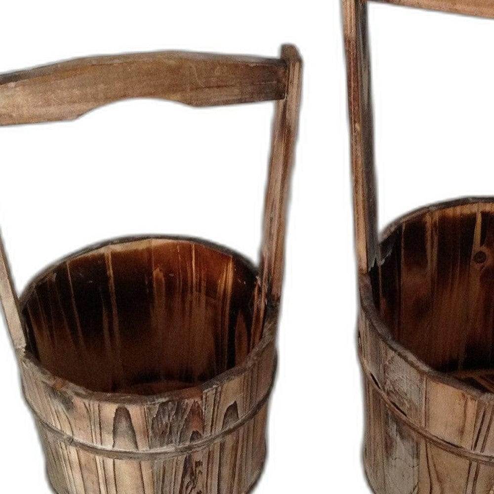 10 X 10" Brown, Wood Garden Planter - 2 Piece - Homeroots - Flyclothing LLC