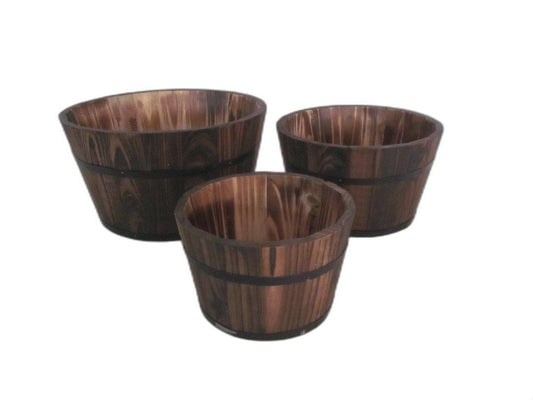 1" X 10" X 1" Brown, Wood Garden Planter - 3 Piece - Homeroots