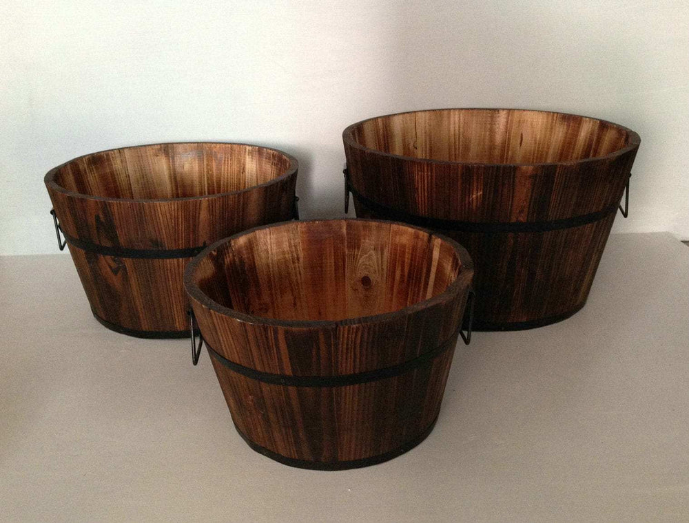 1 X 15 X 1 Brown Wood Garden Planter 3 Piece - Homeroots - Flyclothing LLC