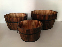 1 X 15 X 1 Brown Wood Garden Planter  3 Piece - Homeroots
