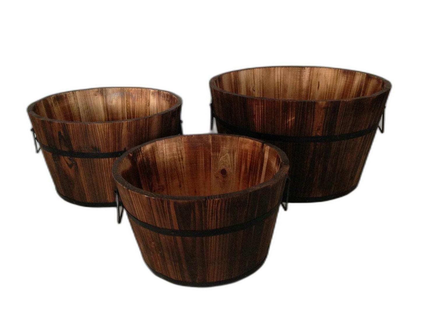 1 X 15 X 1 Brown Wood Garden Planter 3 Piece - Homeroots - Flyclothing LLC