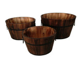 1 X 15 X 1 Brown Wood Garden Planter 3 Piece - Homeroots - Flyclothing LLC
