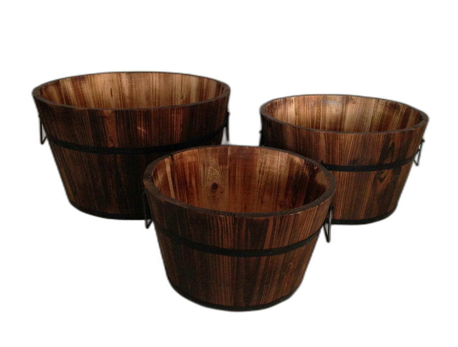 1 X 15 X 1 Brown Wood Garden Planter 3 Piece - Homeroots - Flyclothing LLC