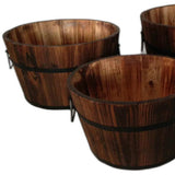 1 X 15 X 1 Brown Wood Garden Planter 3 Piece - Homeroots - Flyclothing LLC