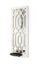 17.25 X 5.25 X 6.25 White Wooden Cross - Candle Holder Sconce - Homeroots