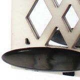 17.25 X 5.25 X 6.25 White Wooden Cross - Candle Holder Sconce - Homeroots