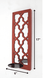 17 X 5 X 6 Red Mirrored - Candle Holder Sconce - Homeroots - Flyclothing LLC