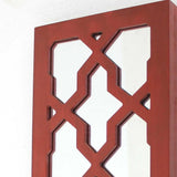 17 X 5 X 6 Red  Mirrored - Candle Holder Sconce - Homeroots