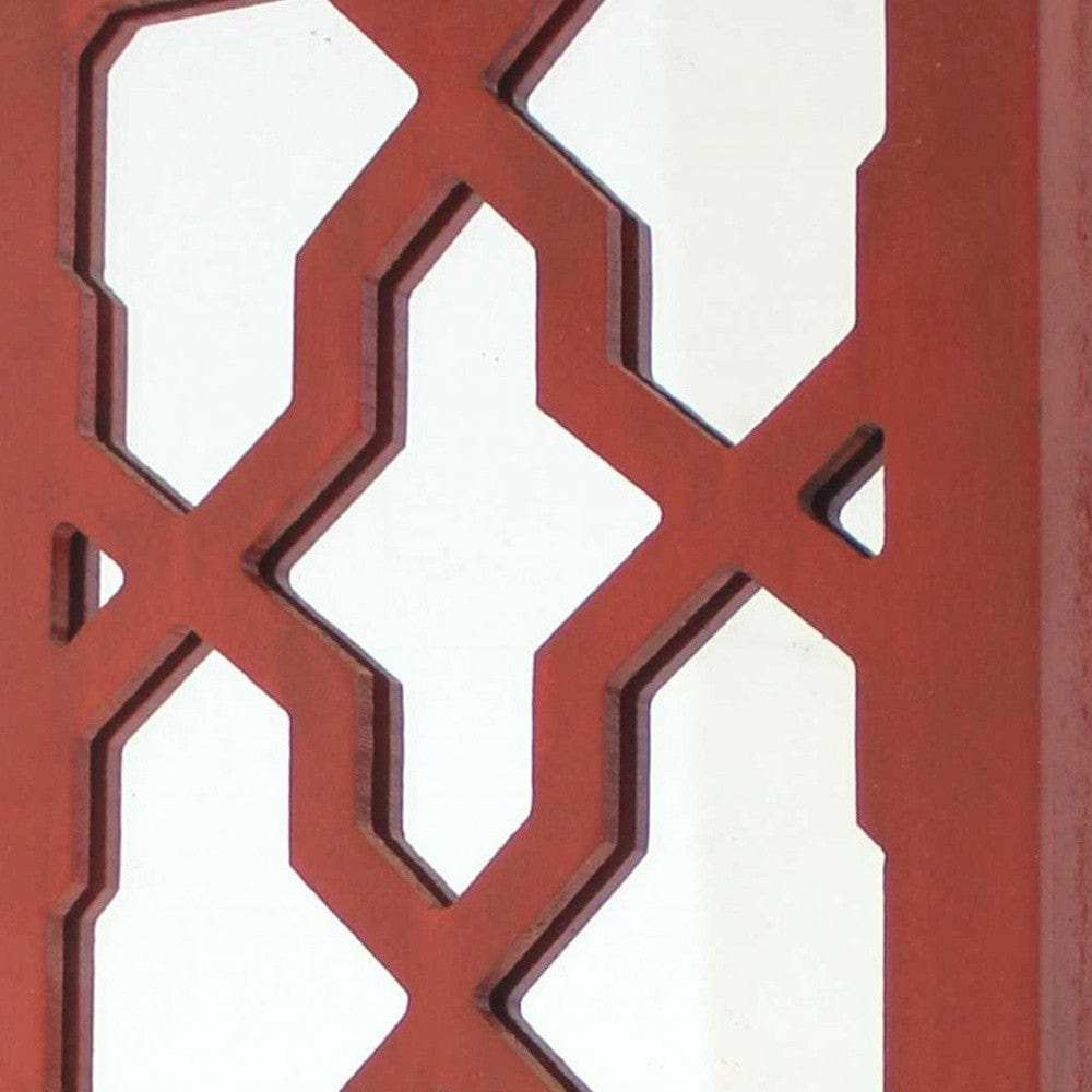 17 X 5 X 6 Red Mirrored - Candle Holder Sconce - Homeroots - Flyclothing LLC