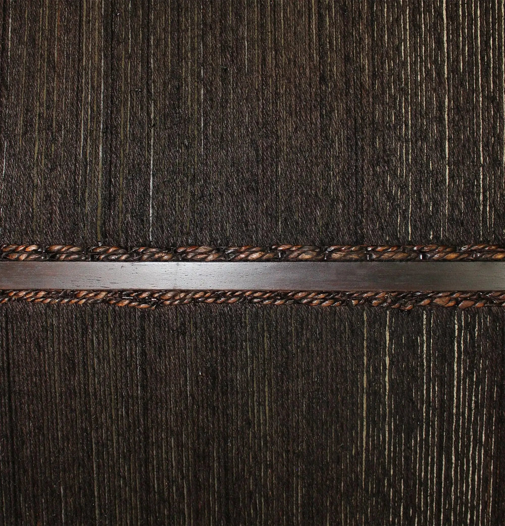 Dark Wood And Water Hyacinth 3 Panel Room Divider Screen - Homeroots - Flyclothing LLC