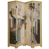 72" Beige Folding Three Panel Screen Room Divider - Homeroots - Flyclothing LLC