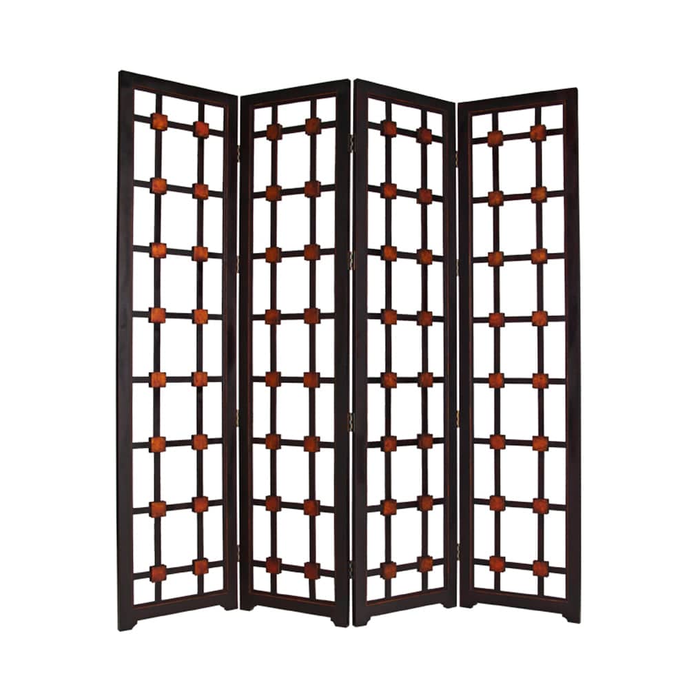 84" X 84" Brown Woood Screen - Homeroots - Flyclothing LLC
