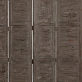 84" Gray Folding Four Panel Screen Room Divider - Homeroots - Flyclothing LLC