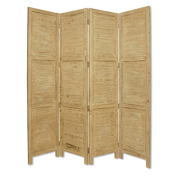 76" X 84" Yellow Wood Screen - Homeroots