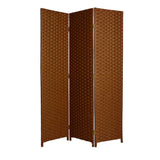 54" X 72" Dark Brown Wood 3 Panel Screen - Homeroots - Flyclothing LLC